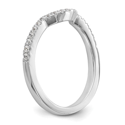 14k White Gold 1/4 carat Lab Grown Diamond VS/SI+ G+ Complete Wedding Band