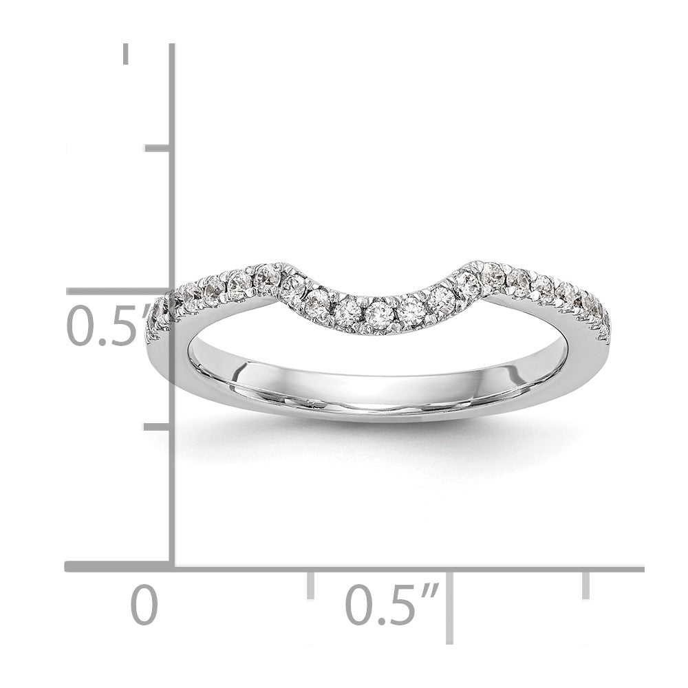 14k White Gold 1/4 carat Lab Grown Diamond VS/SI+ G+ Complete Wedding Band