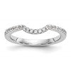 14k White Gold 1/4 carat Diamond Contoured Complete Wedding Band