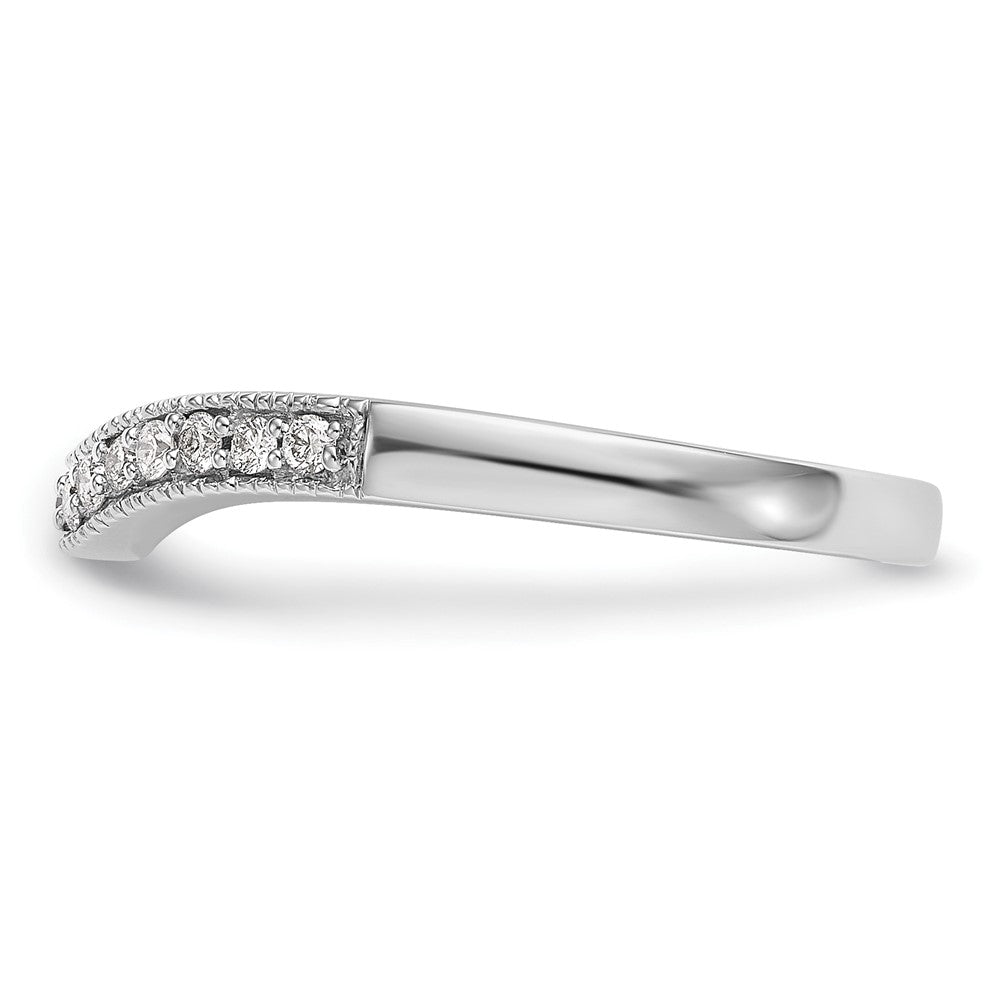 14k White Gold 1/6 carat Lab Grown Diamond VS/SI+ G+ Complete Wedding Band