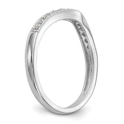 14k White Gold 1/6 carat Lab Grown Diamond VS/SI+ G+ Complete Wedding Band