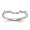 14k White Gold 1/3 carat Diamond Contoured Complete Wedding Band