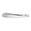 10K White Gold 1/10 carat Diamond Contoured Complete Wedding Band