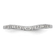 10K White Gold 1/10 carat Diamond Contoured Complete Wedding Band