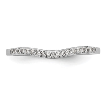14k White Gold 1/10 carat Lab Grown Diamond VS/SI+ G+ Complete Wedding Band