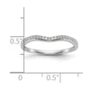 10K White Gold 1/10 carat Diamond Contoured Complete Wedding Band