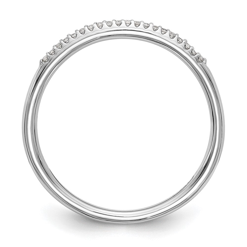 14K White Gold 1/20 carat Complete Diamond Wedding Band