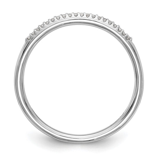 14K White Gold 1/20 carat Complete Diamond Wedding Band