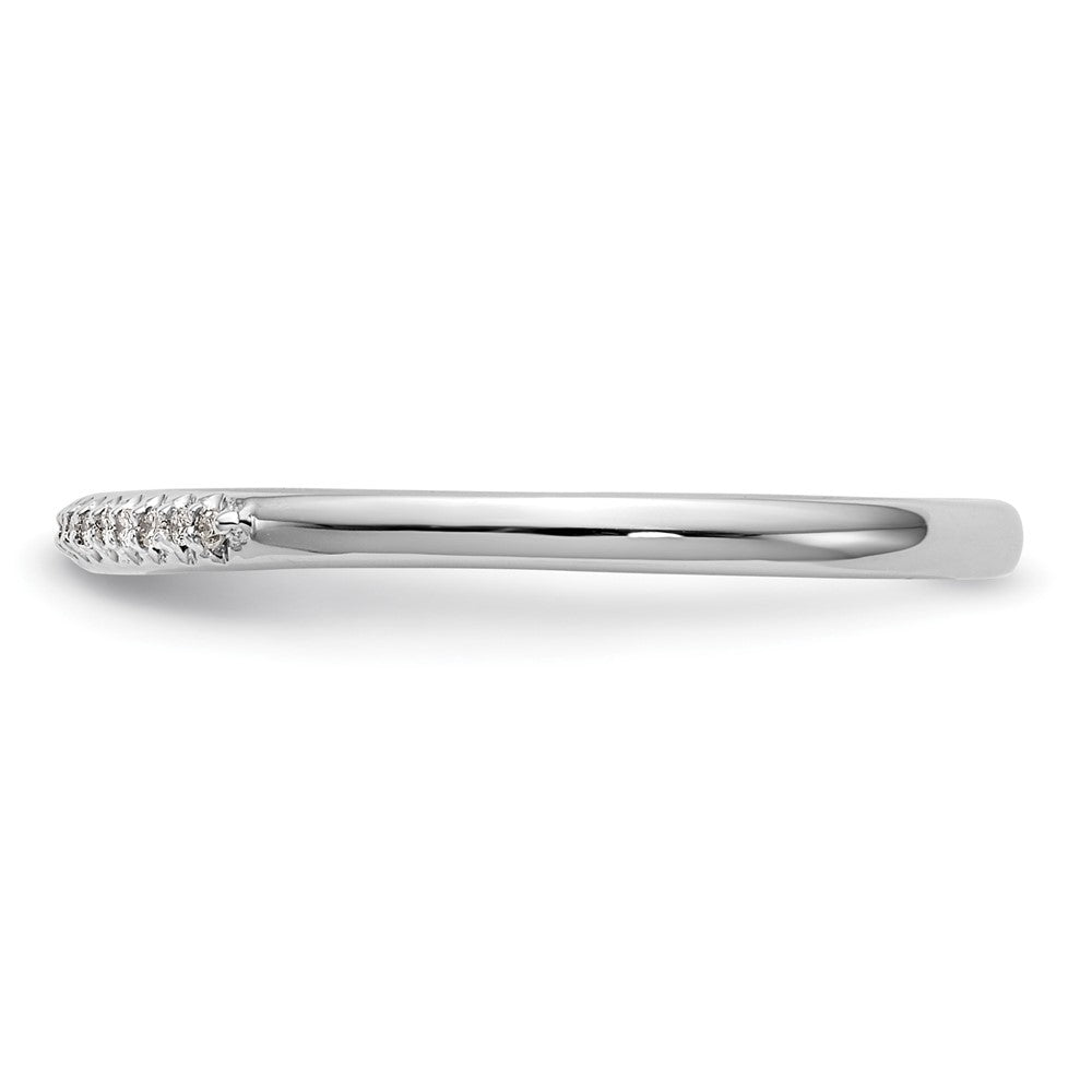 14K White Gold 1/20 carat Complete Diamond Wedding Band