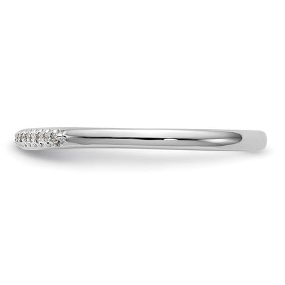 14K White Gold 1/20 carat Complete Diamond Wedding Band
