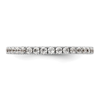 14K White Gold 3/8 carat Complete Diamond Wedding Band