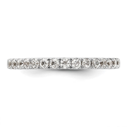14k White Gold 1/2 carat Lab Grown Diamond VS/SI+ G+ Complete Wedding Band