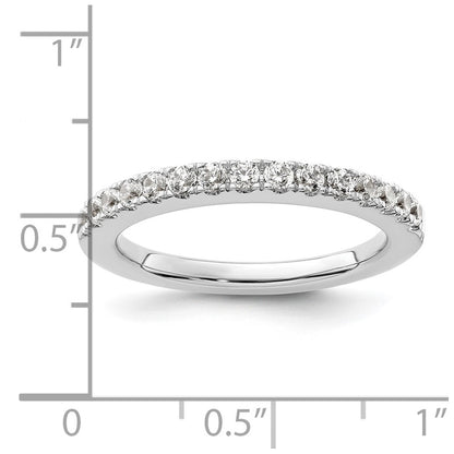 14K White Gold 1/2 carat Complete Diamond Wedding Band