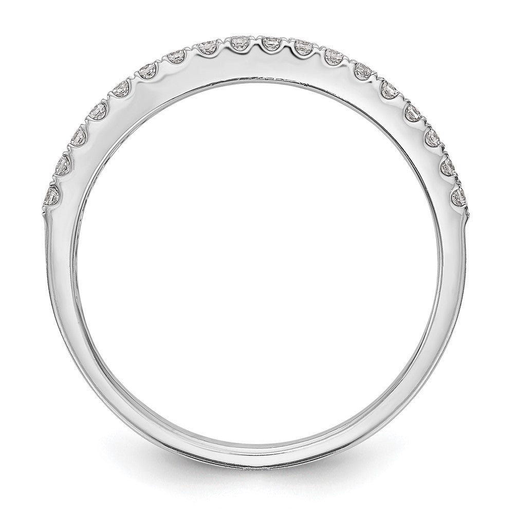 14K White Gold 1/5 carat Diamond Complete Wedding Band