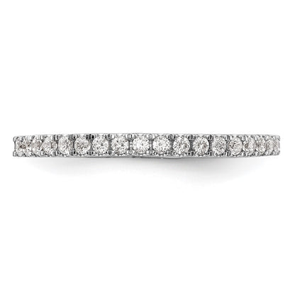 14K White Gold 1/5 carat Diamond Complete Wedding Band