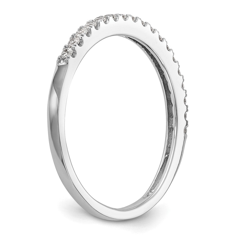 14K White Gold 1/5 carat Diamond Complete Wedding Band