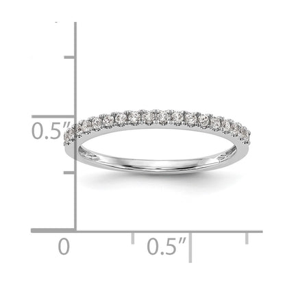 14K White Gold 1/5 carat Diamond Complete Wedding Band