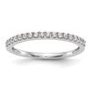 14K White Gold 1/5 carat Diamond Complete Wedding Band