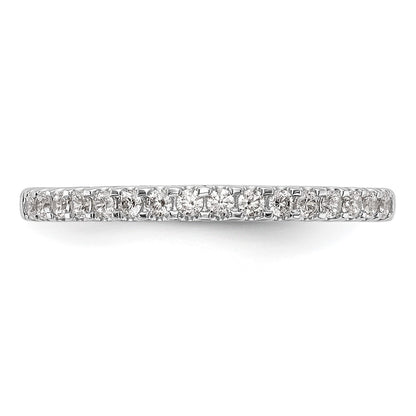 14K White Gold 1/4 carat Diamond Complete Wedding Band