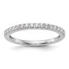 14K White Gold 1/4 carat Diamond Complete Wedding Band