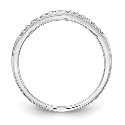 14k White Gold 1/8 carat Diamond Complete Wedding Band