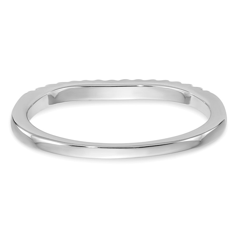 14k White Gold 1/8 carat Diamond Complete Wedding Band