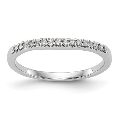 14k White Gold 1/8 carat Diamond Complete Wedding Band