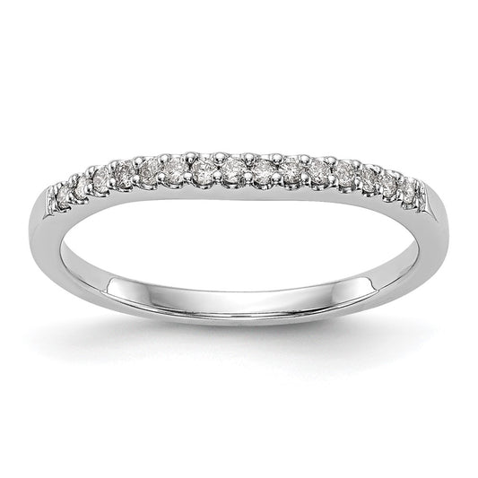 14k White Gold 1/8 carat Diamond Complete Wedding Band