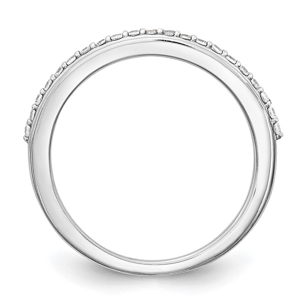14K White Gold 1/4 carat Diamond Complete Wedding Band