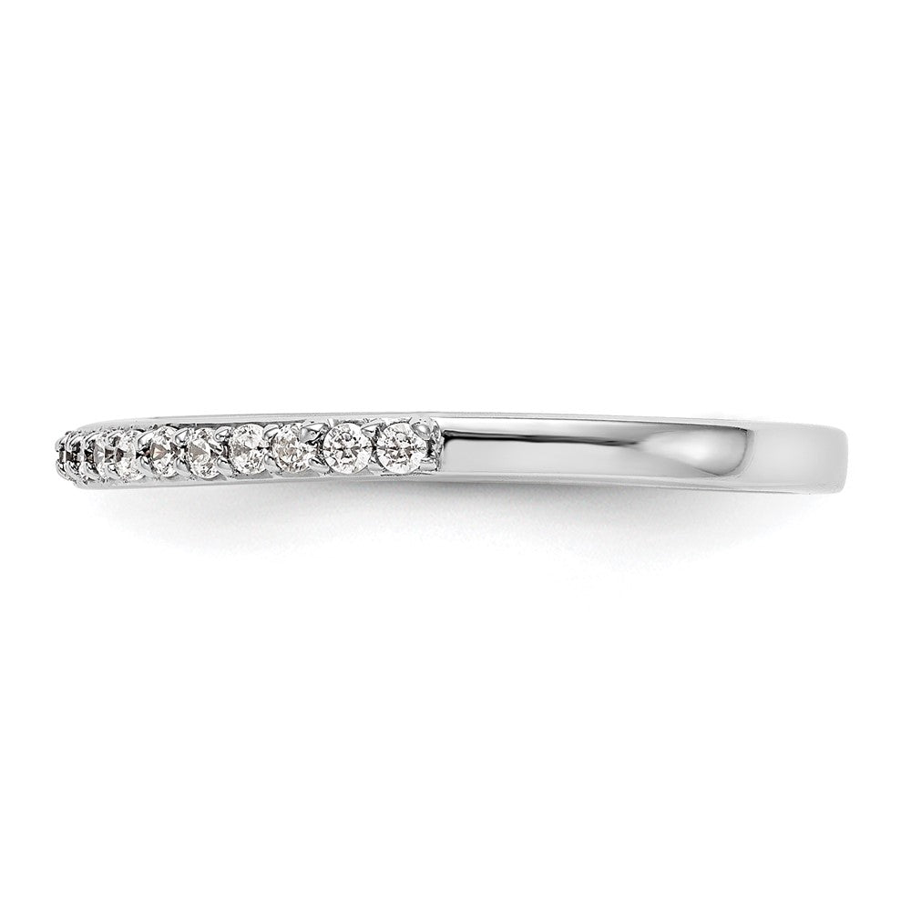 14K White Gold 1/4 carat Diamond Complete Wedding Band