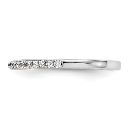 14K White Gold 1/4 carat Diamond Complete Wedding Band