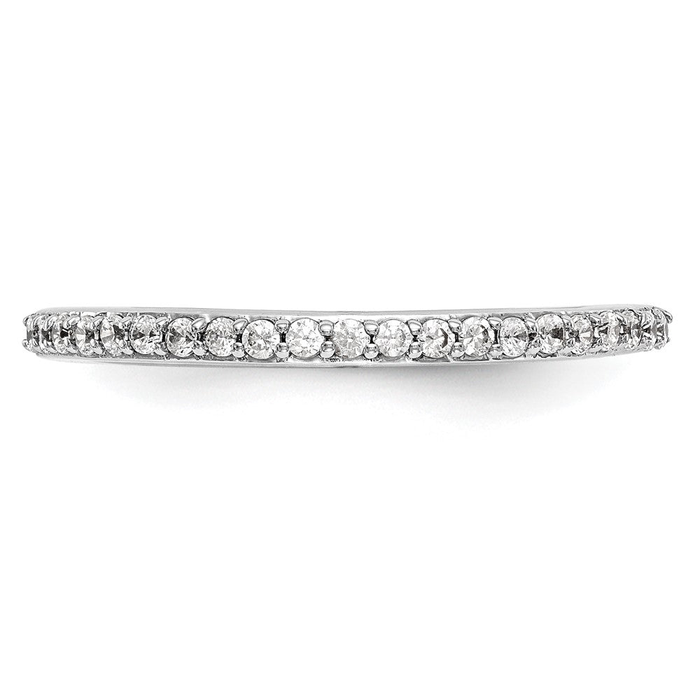 14K White Gold 1/4 carat Diamond Complete Wedding Band