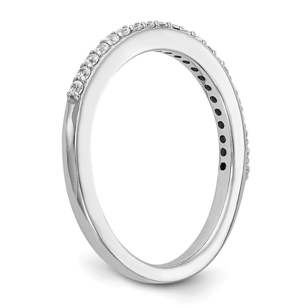 14K White Gold 1/4 carat Diamond Complete Wedding Band