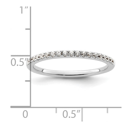 14K White Gold 1/5 carat Complete Diamond Wedding Band