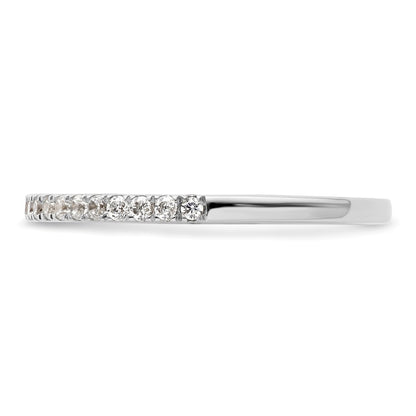 14K White Gold 1/4 carat Complete Diamond Wedding Band