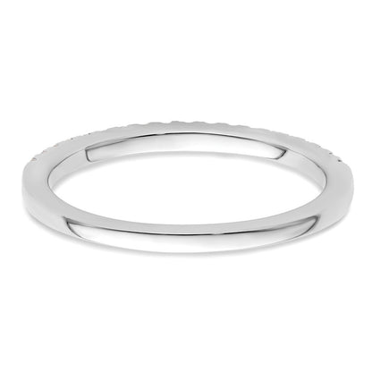 14K White Gold 1/4 carat Complete Diamond Wedding Band