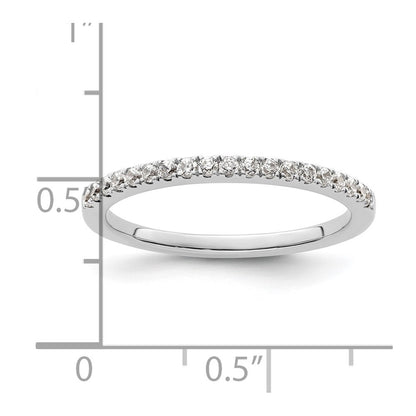 14K White Gold 1/4 carat Complete Diamond Wedding Band