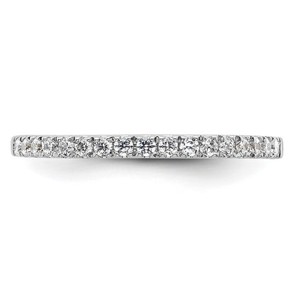 14K White Gold 1/4 carat Complete Diamond Wedding Band