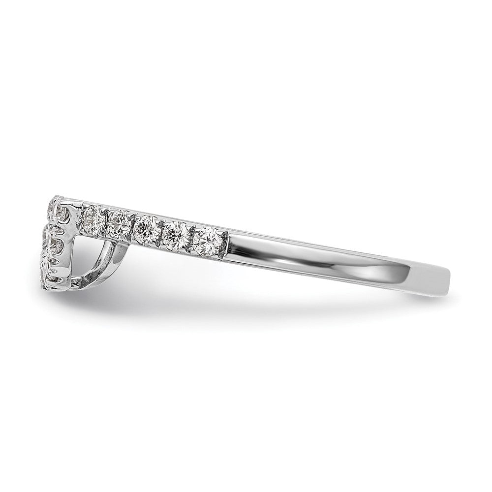 14k White Gold 1/5 carat Lab Grown Diamond VS/SI+ G+ Complete Wedding Band