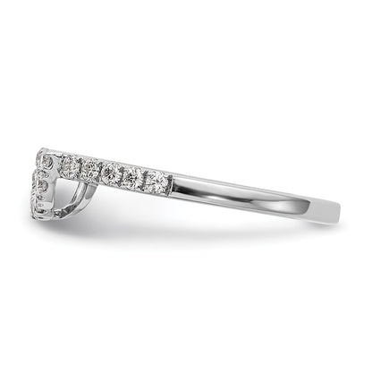 14k White Gold 1/5 carat Lab Grown Diamond VS/SI+ G+ Complete Wedding Band