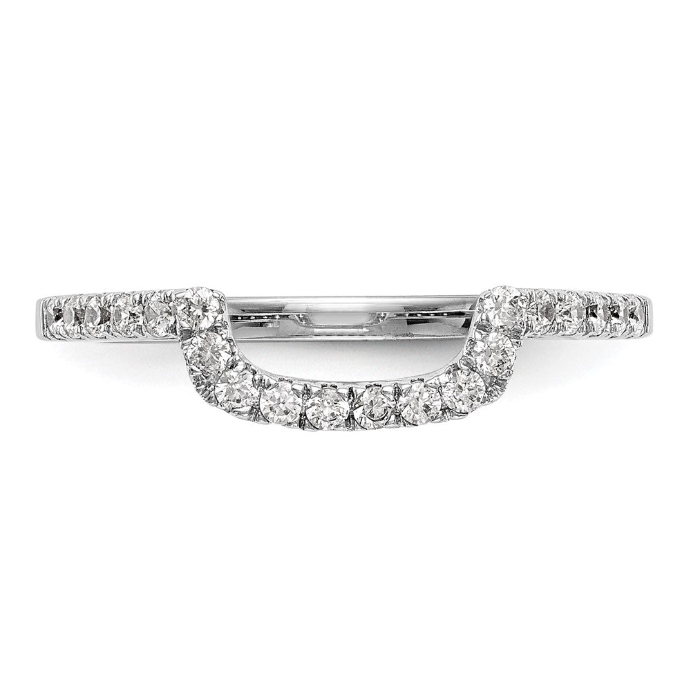14k White Gold 1/5 carat Lab Grown Diamond VS/SI+ G+ Complete Wedding Band