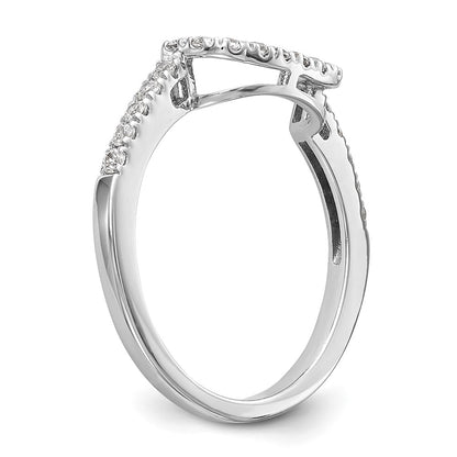 14k White Gold 1/5 carat Lab Grown Diamond VS/SI+ G+ Complete Wedding Band
