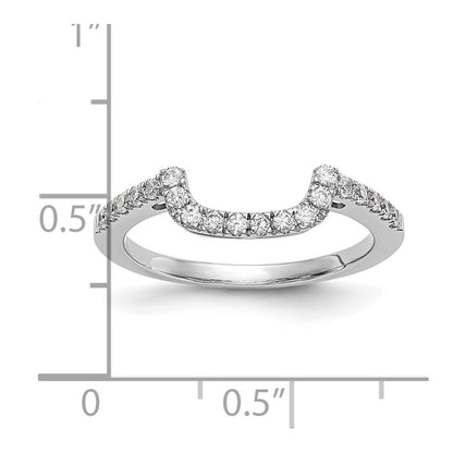 14k White Gold 1/5 carat Lab Grown Diamond VS/SI+ G+ Complete Wedding Band