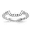 14k White Gold 1/5 carat Lab Grown Diamond VS/SI+ G+ Complete Wedding Band