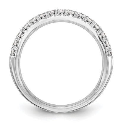 14K White Gold 3/8 carat Diamond Complete Wedding Band