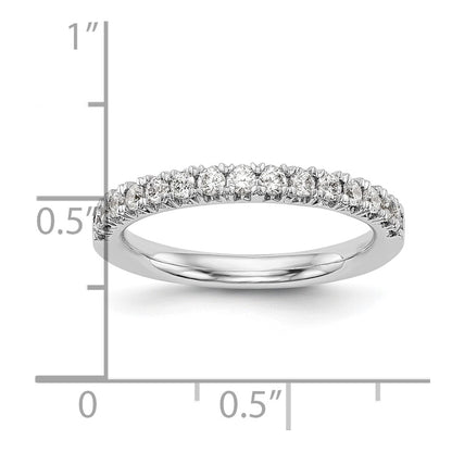 14K White Gold 3/8 carat Diamond Complete Wedding Band
