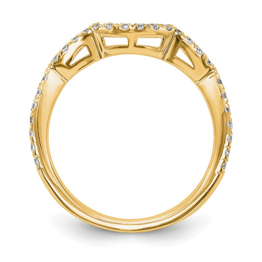 14K Yellow Gold Diamond Wedding Band