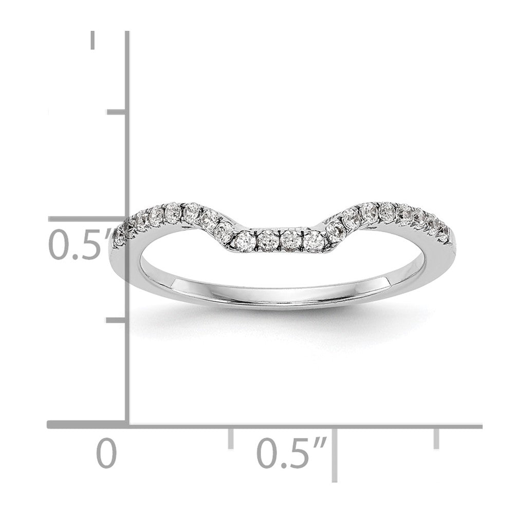 True Origin 14K White Gold 1/5 carat Lab Grown Diamond VS+ F+ Complete Wedding Band