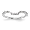 14K White Gold 1/5 carat Diamond Contoured Complete Wedding Band