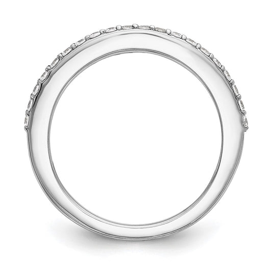 14K White Gold 1/4 carat Diamond Complete Wedding Band